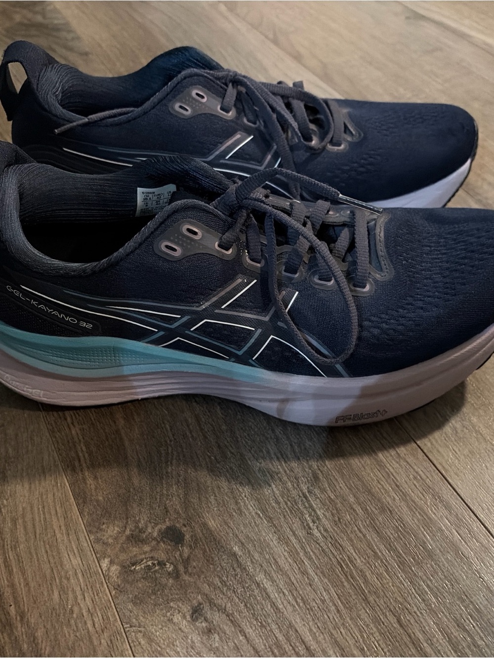Asics Women's Navy and Aqua Running Shoes